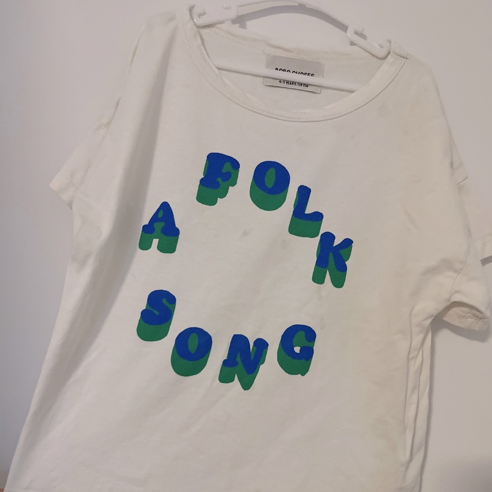 Bobo Choses a folk song T-Shirt 4/5 years - stains